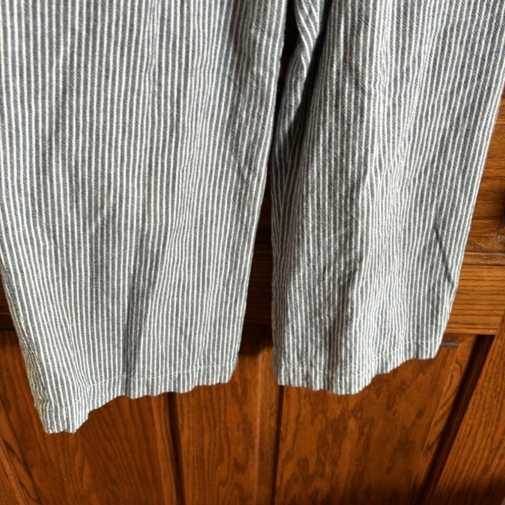 Japna cotton striped tie button zip up front jumper with pockets size small - Picture 3 of 11
